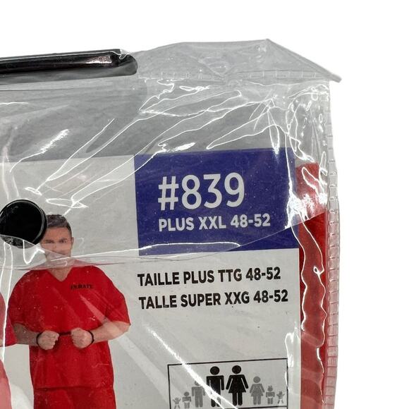 Incarcerated Adult Costume, Plus XX-Large by Amscan in Orange Plus Size XXL - Picture 4 of 6